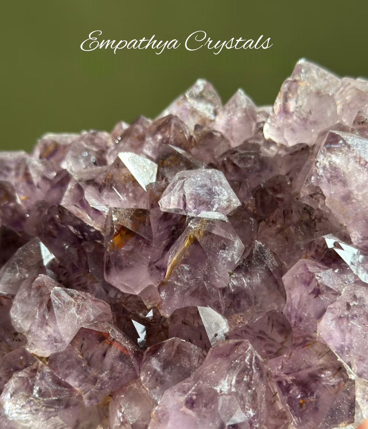 Titanium-Infused Amethyst Crystal Cluster